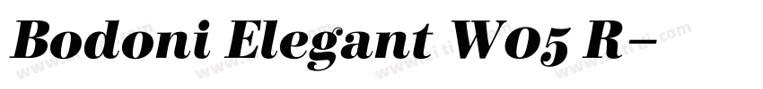Bodoni Elegant W05 R字体转换